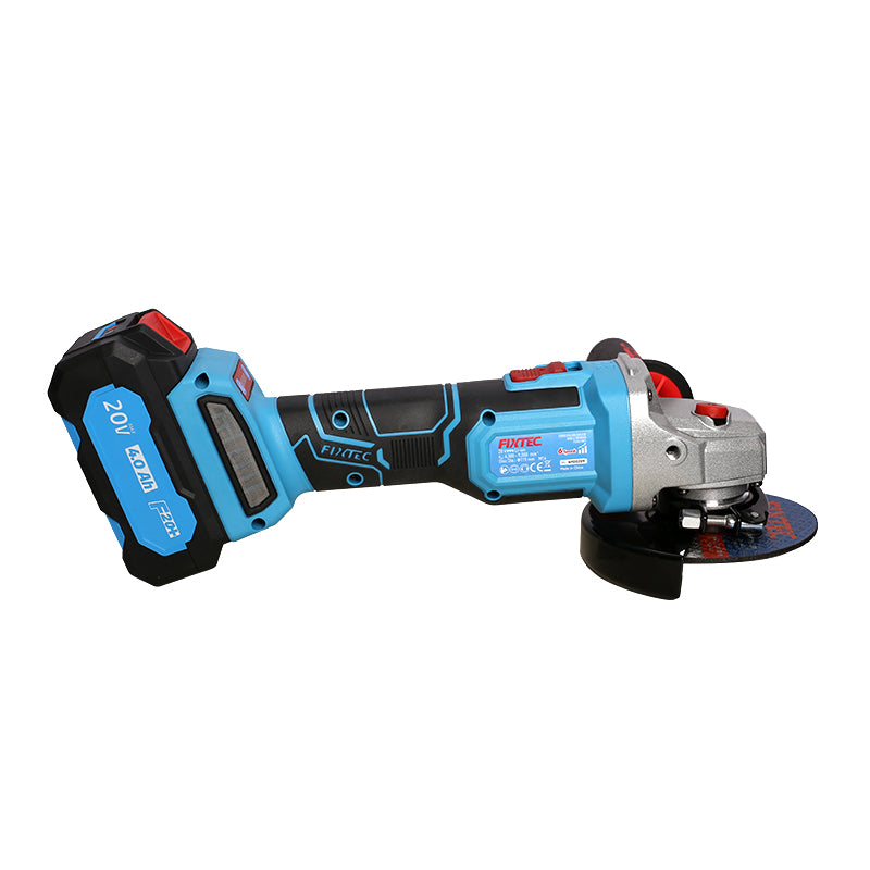 Fixtec 20V Cordless Brushless 115mm Angle Grinder with 2 Batteries