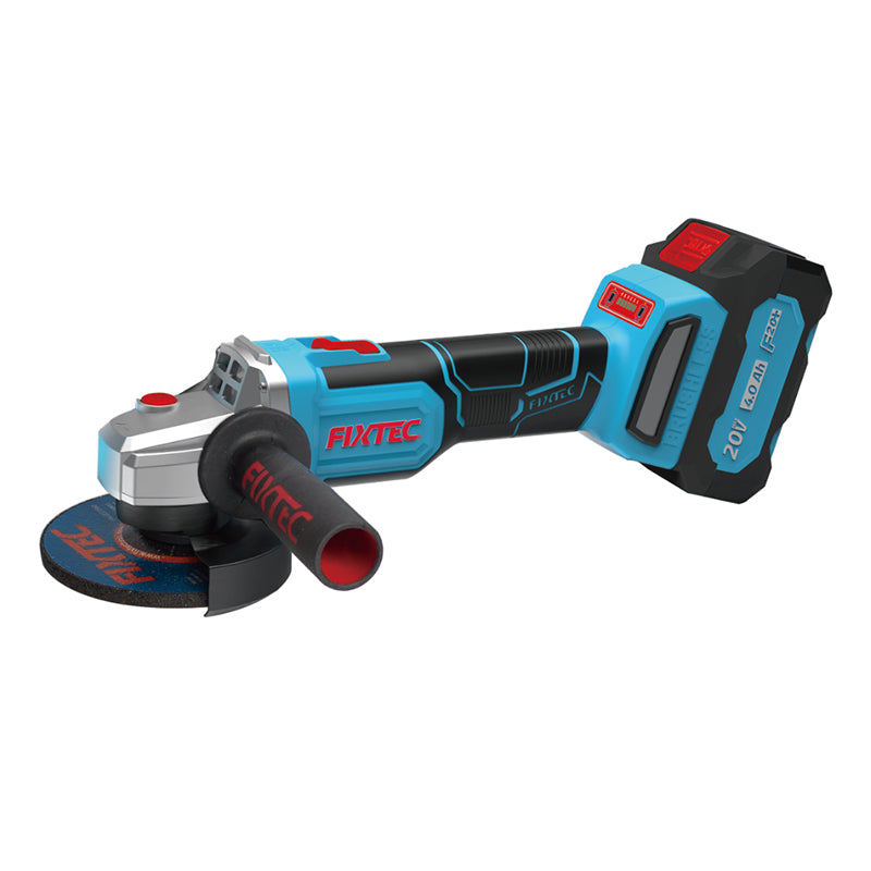 Fixtec 20V Cordless Brushless 115mm Angle Grinder with 2 Batteries