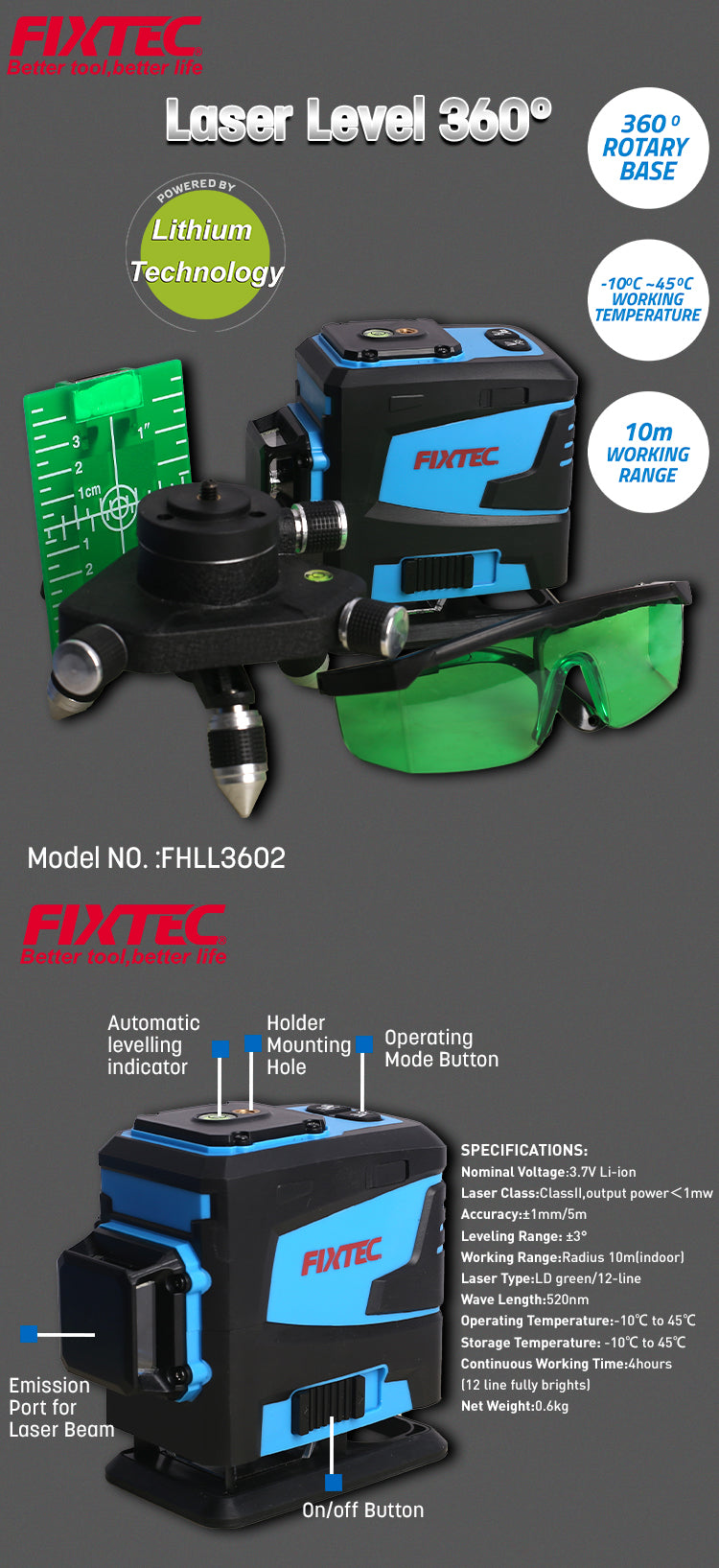 Laser Level 12 Lines - Wireless