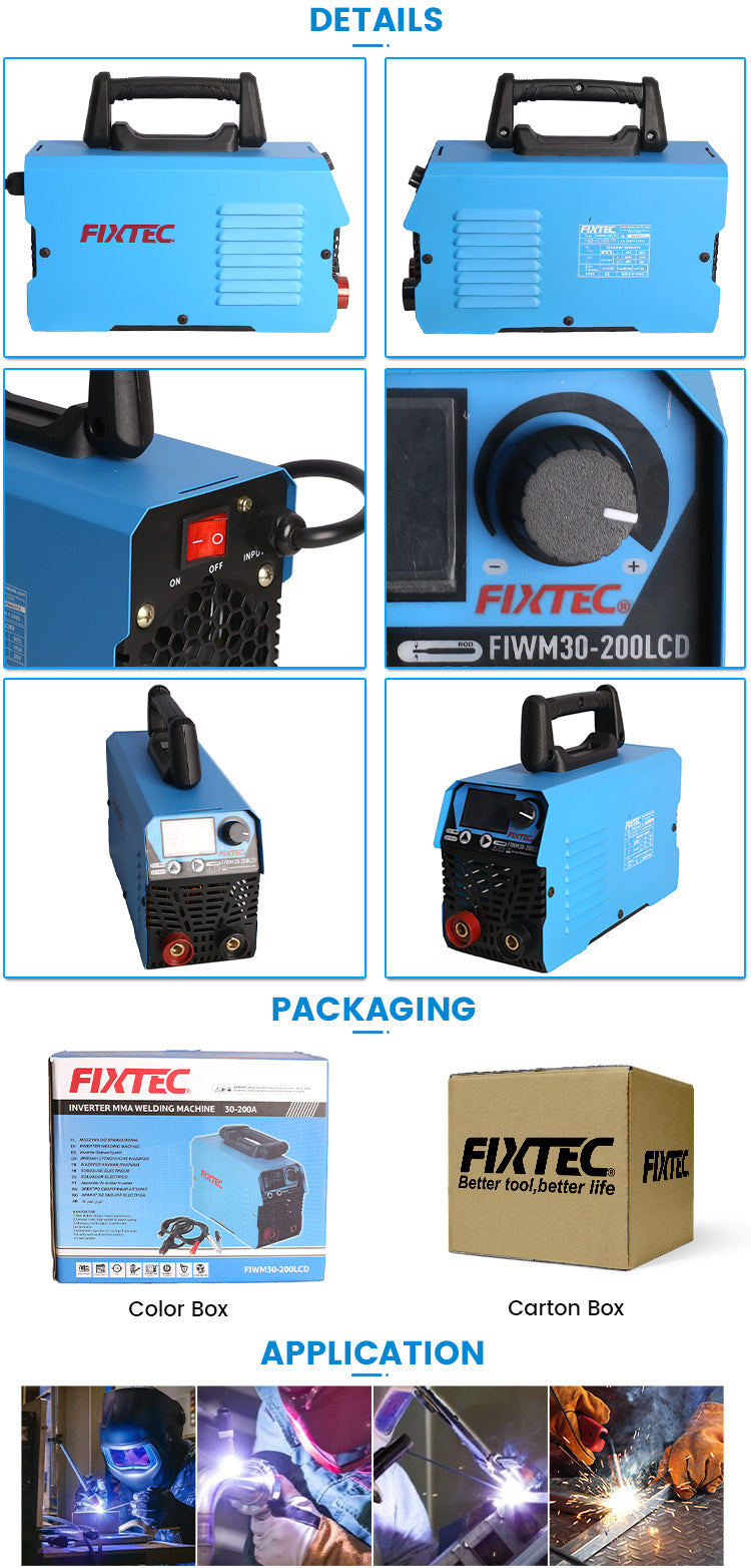 Inverter MMA Welding Machine 200A with LCD Screen - Cable