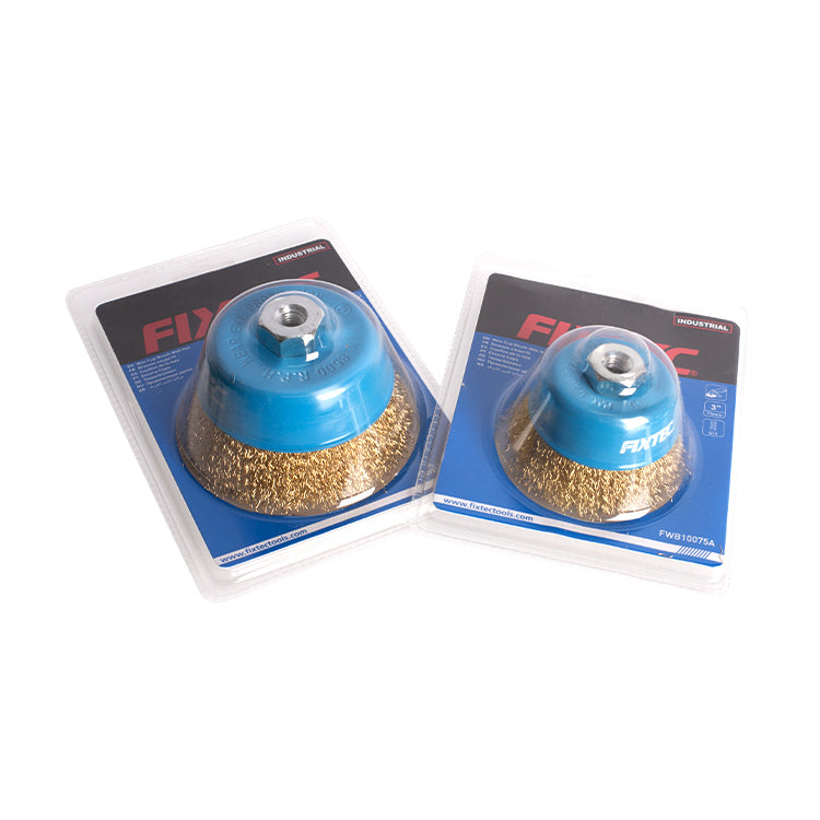 Fixtec 100mm Wire Cup Brush with Nut