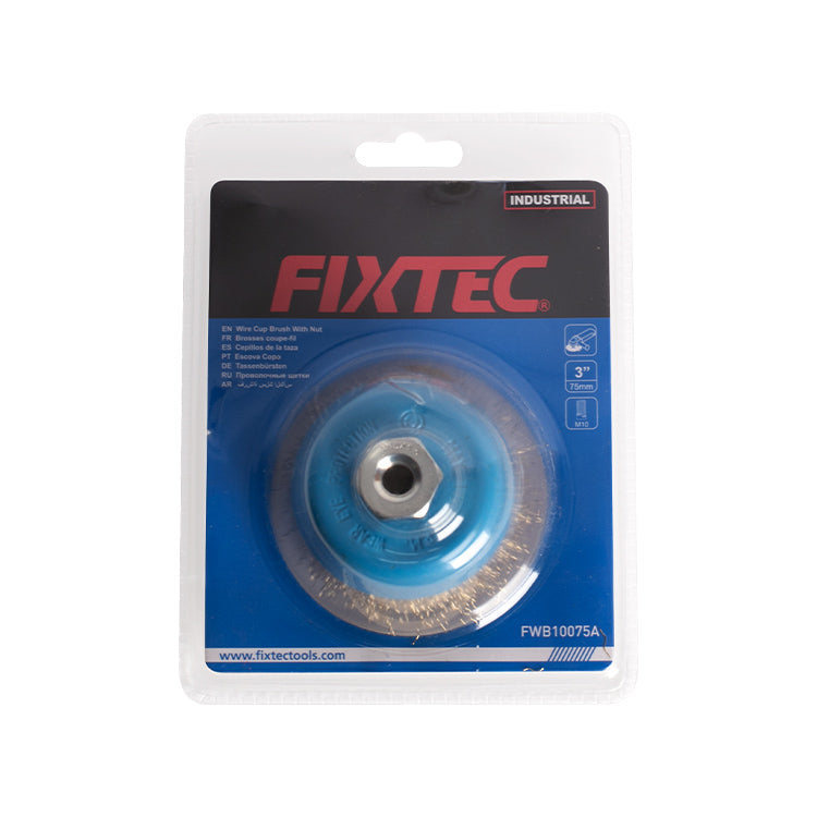 Fixtec 100mm Wire Cup Brush with Nut