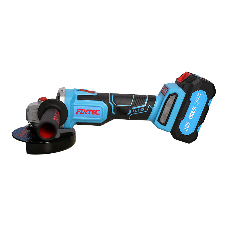 Fixtec 20V акумулаторска угаона брусилица без четкица 115mm са 2 батерије