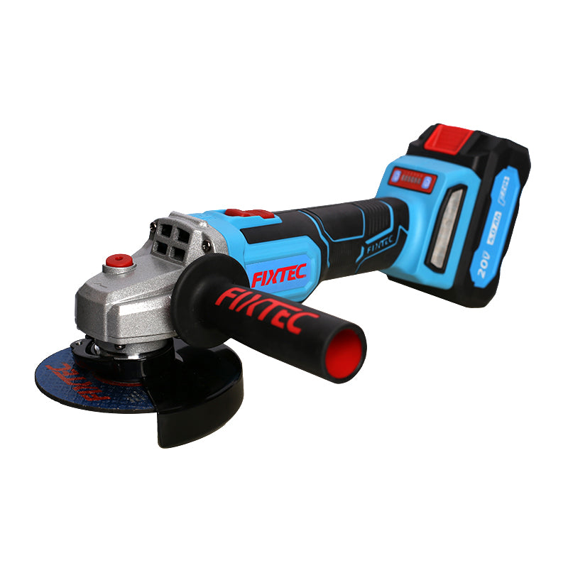 Fixtec 20V акумулаторска угаона брусилица без четкица 115mm са 2 батерије