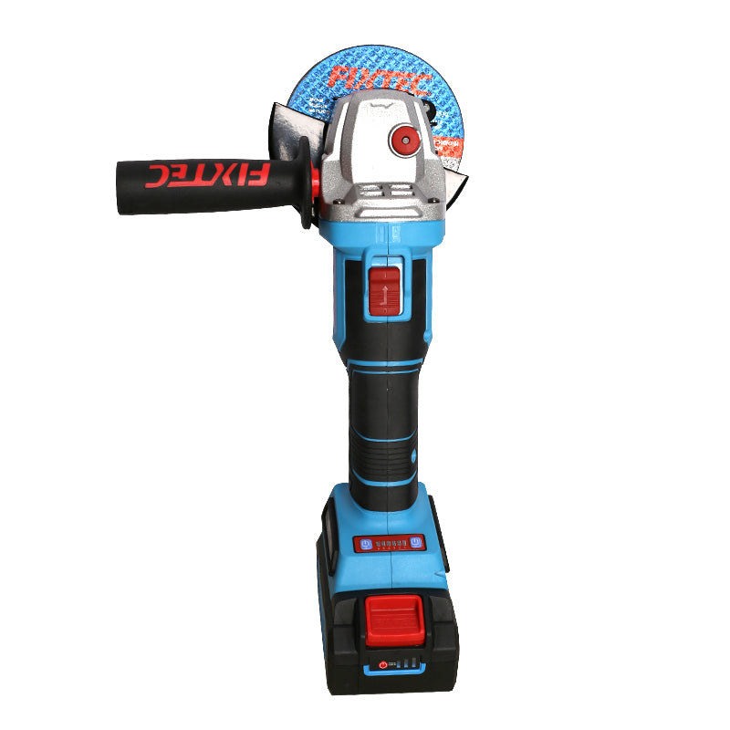 Fixtec 20V акумулаторска угаона брусилица без четкица 115mm са 2 батерије
