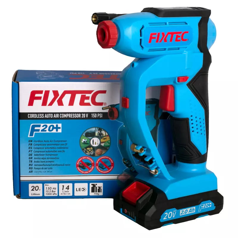 Fixtec 20V Cordless Air Pump with Digital Pressure Preset