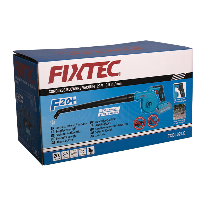 Fixtec 20V Li-ion Cordless Blower Vacuum Bare Tool