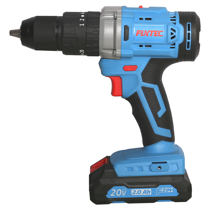 Fixtec 20V Cordless Impact Drill with 2x2000mAh Batteries