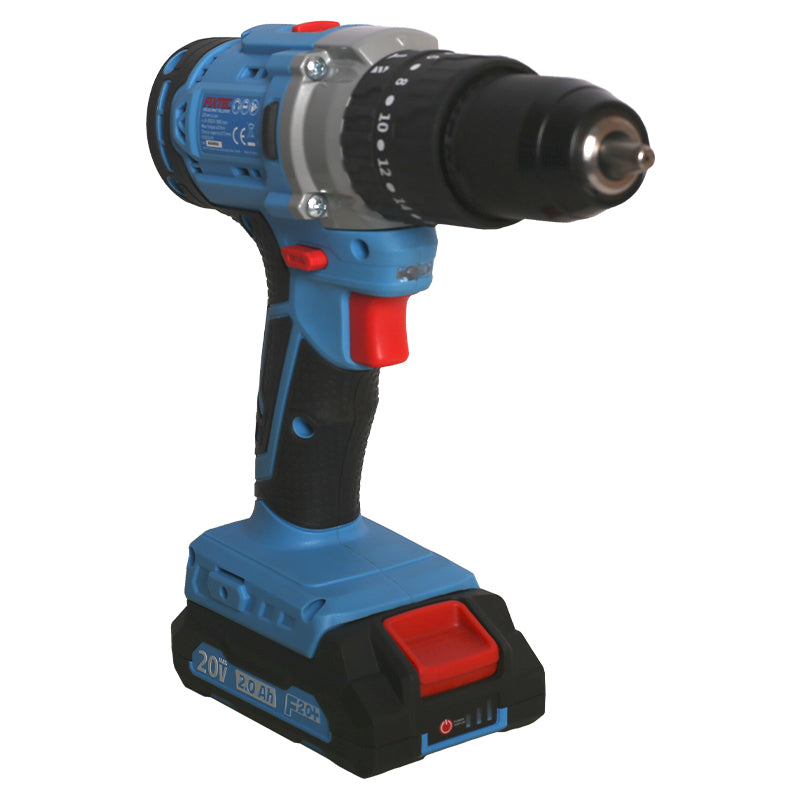 Fixtec 20V Cordless Impact Drill with 2x2000mAh Batteries