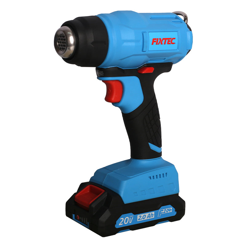 Fixtec 20V Cordless Heat Gun with LED Light and Accessories - Wireless