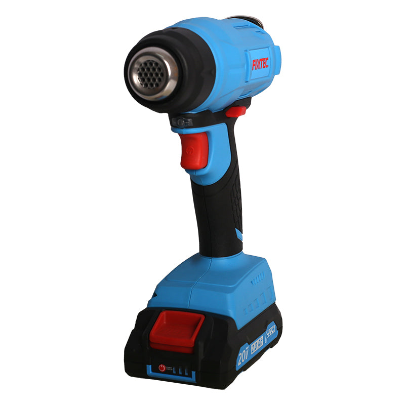 Fixtec 20V Cordless Heat Gun with LED Light and Accessories - Wireless