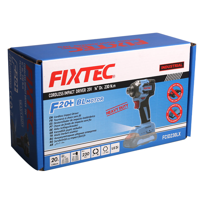 Fixtec 20V Cordless Impact Driver with 2x 2000mAh Batteries