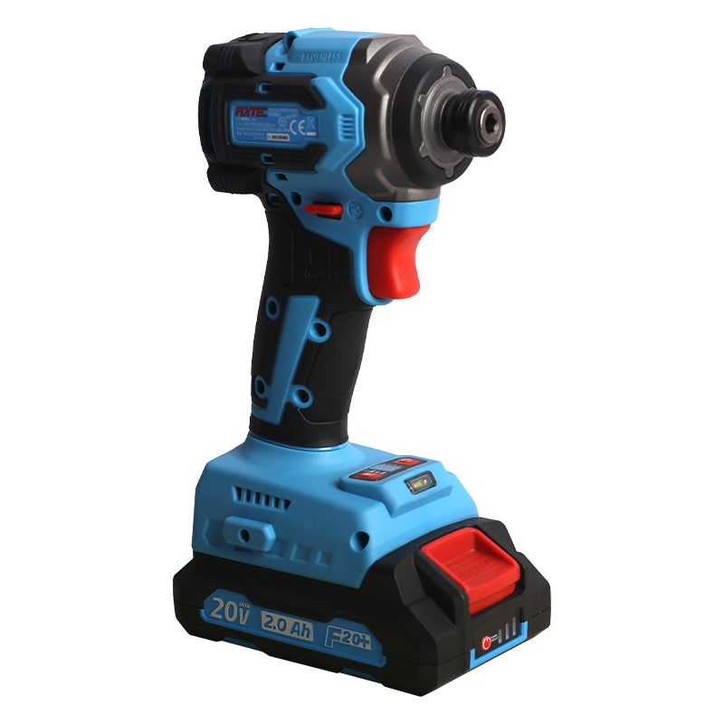 Fixtec 20V Cordless Impact Driver with 2x 2000mAh Batteries