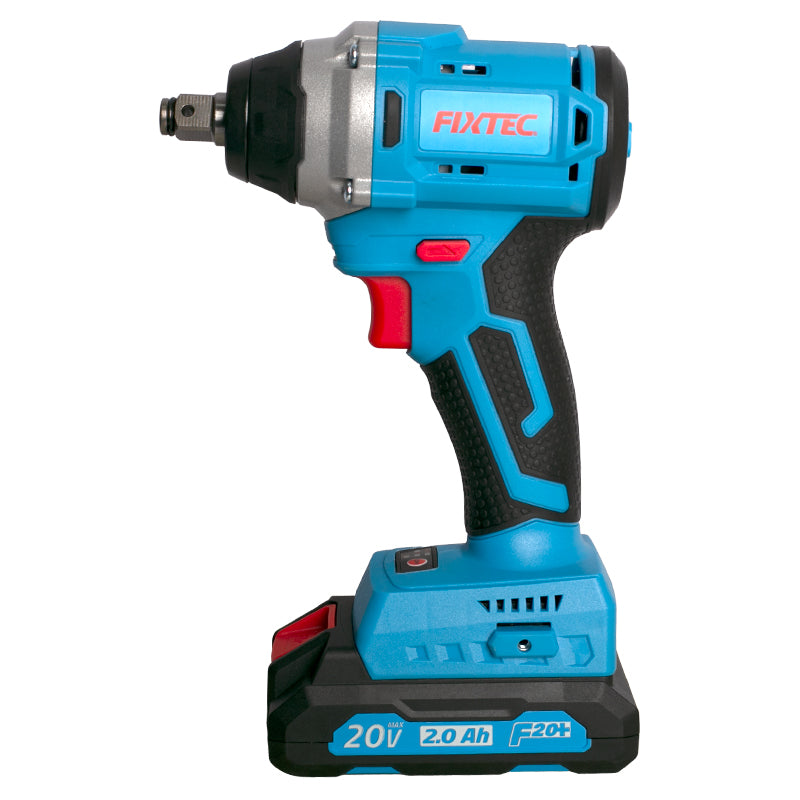 Fixtec 20V Cordless Brushless Impact Wrench with 2x2.0Ah Batteries