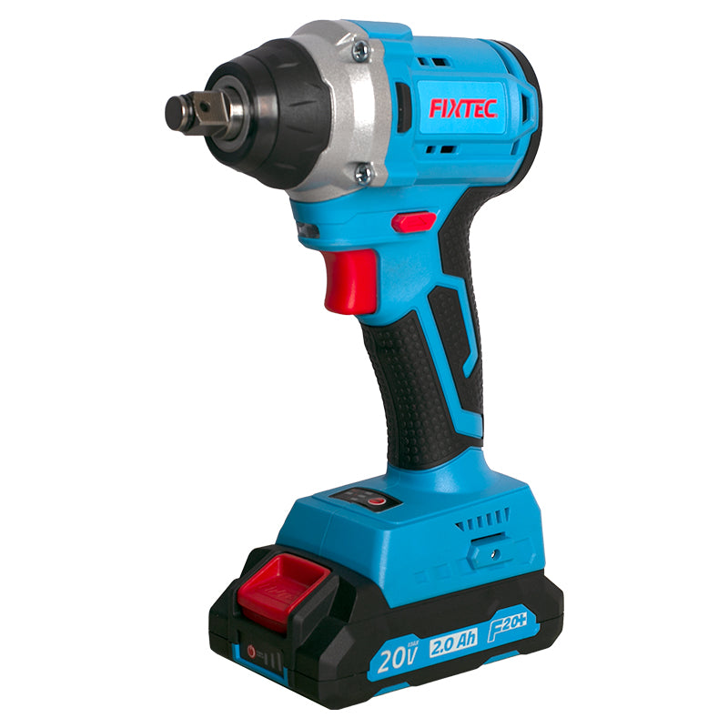 Fixtec 20V Cordless Brushless Impact Wrench with 2x2.0Ah Batteries