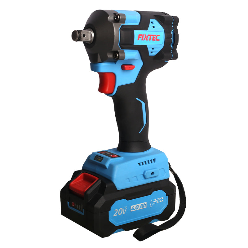 Fixtec 20V Cordless Brushless Impact Wrench with 2 Batteries