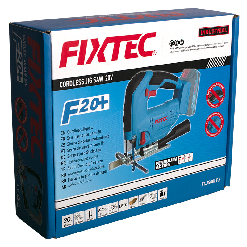 Fixtec 20V Cordless Jigsaw with Pendulum and LED Light