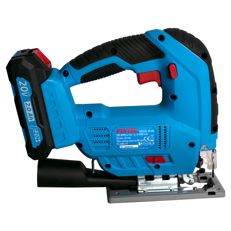 Fixtec 20V Cordless Jigsaw with Pendulum and LED Light