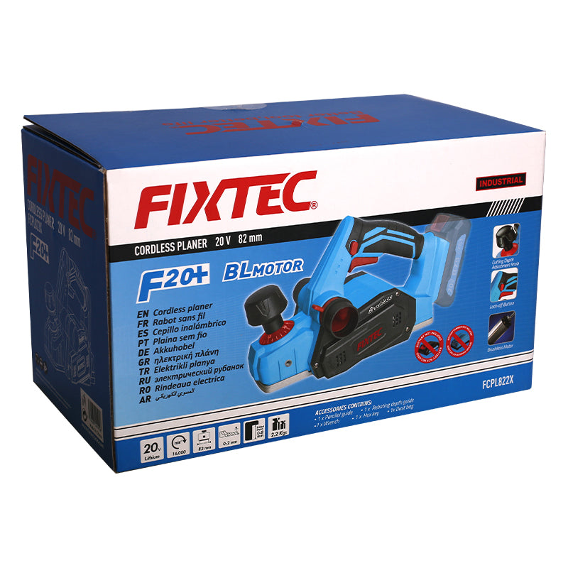 Fixtec 20V Cordless Brushless Planer with 82mm Planing Width