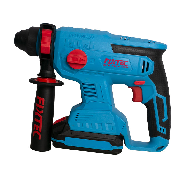 Fixtec 20V Cordless Brushless Rotary Hammer with 2x4.0Ah Li-Ion Batteries