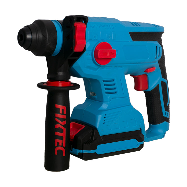 Fixtec 20V Cordless Brushless Rotary Hammer with 2x4.0Ah Li-Ion Batteries