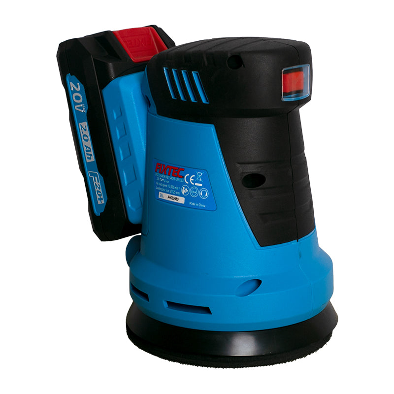 Fixtec 20V Cordless Random Orbit Sander with 125mm Disc