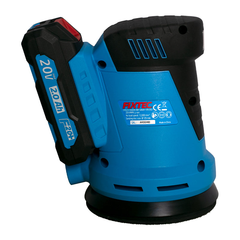 Fixtec 20V Cordless Random Orbit Sander with 125mm Disc