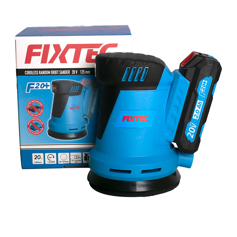Fixtec 20V Cordless Random Orbit Sander with 125mm Disc