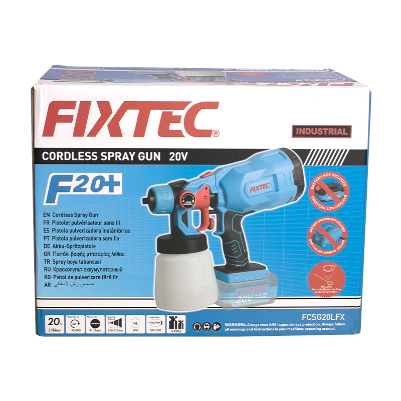 Fixtec 20V Cordless Spray Gun with 800mL Container