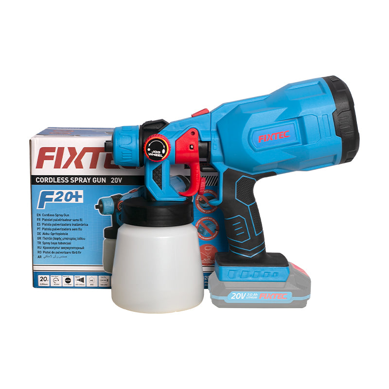 Fixtec 20V Cordless Spray Gun with 800mL Container