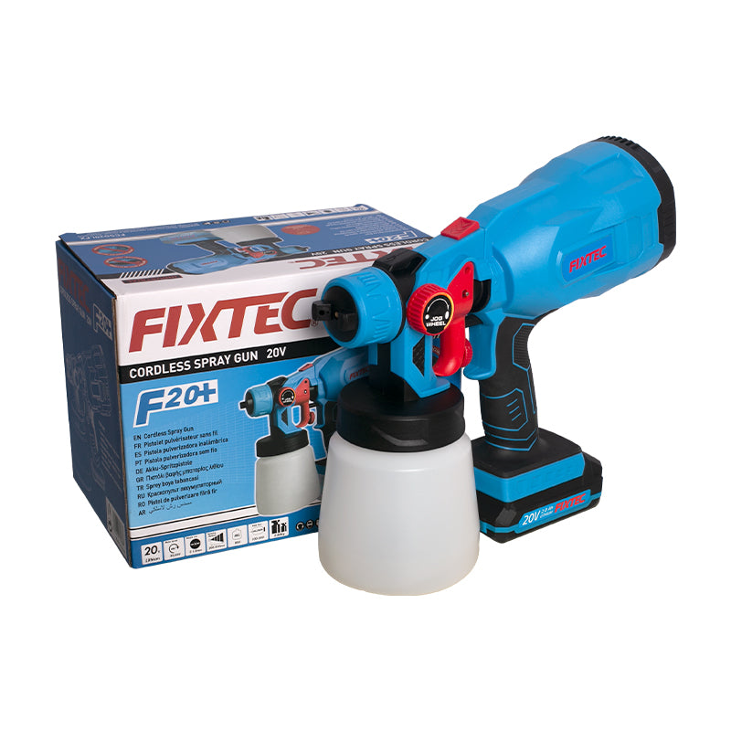 Fixtec 20V Cordless Spray Gun with 800mL Container