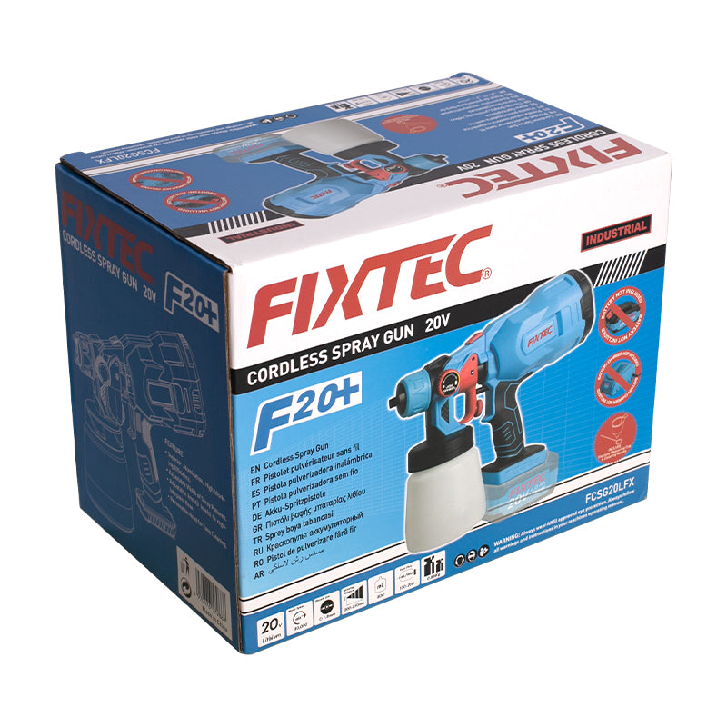Fixtec 20V Cordless Spray Gun with 800mL Container