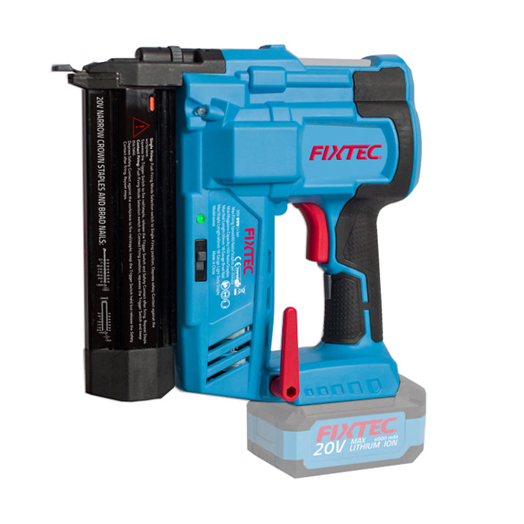 Fixtec 20V Cordless Nailer/Stapler Bare Tool with 50mm Nail Capacity