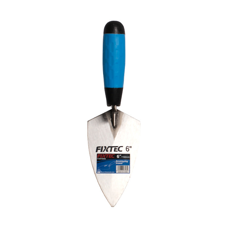 Fixtec 10" Bricklaying Trowel with Carbon Steel Blade and Double-Color Handle