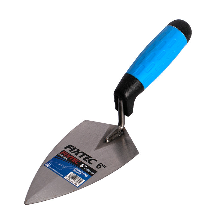 Fixtec 10" Bricklaying Trowel with Carbon Steel Blade and Double-Color Handle