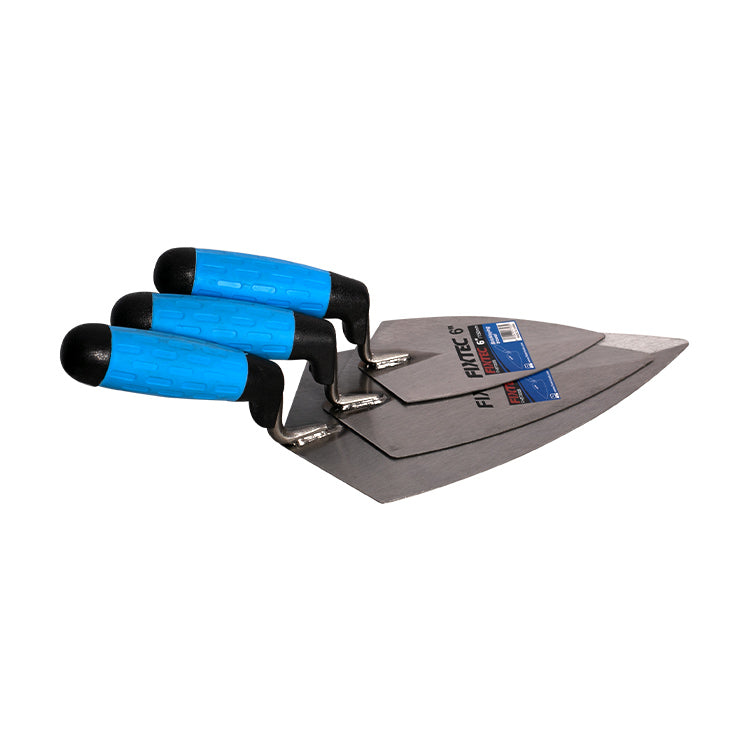 Fixtec 10" Bricklaying Trowel with Carbon Steel Blade and Double-Color Handle