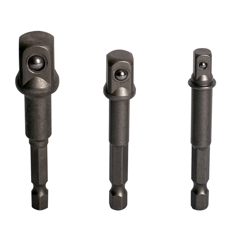 Adapter Set for Hexagonal Keys 3 Pieces 1/4" to 1/2"