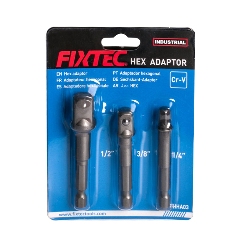 Adapter Set for Hexagonal Keys 3 Pieces 1/4" to 1/2"