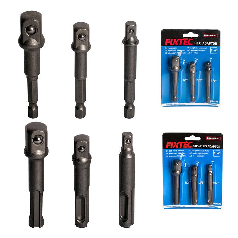 Adapter Set for Hexagonal Keys 3 Pieces 1/4" to 1/2"