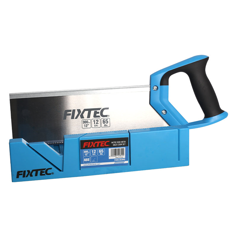 Fixtec 12" Mitre Box with Back Saw Set
