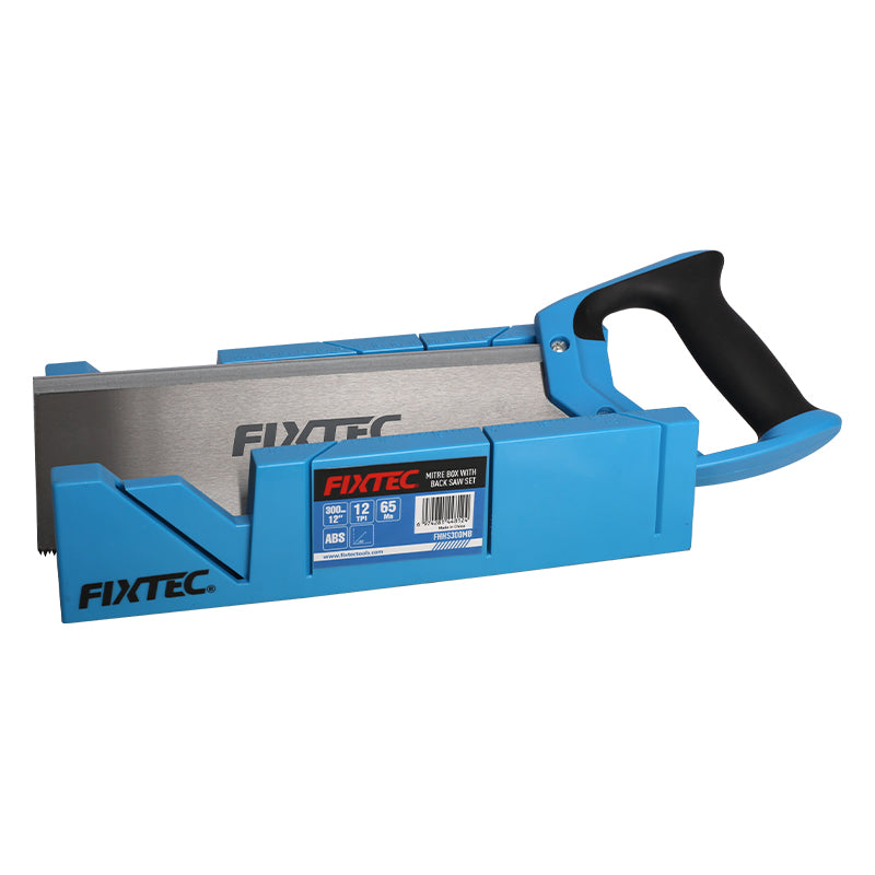 Fixtec 12" Mitre Box with Back Saw Set