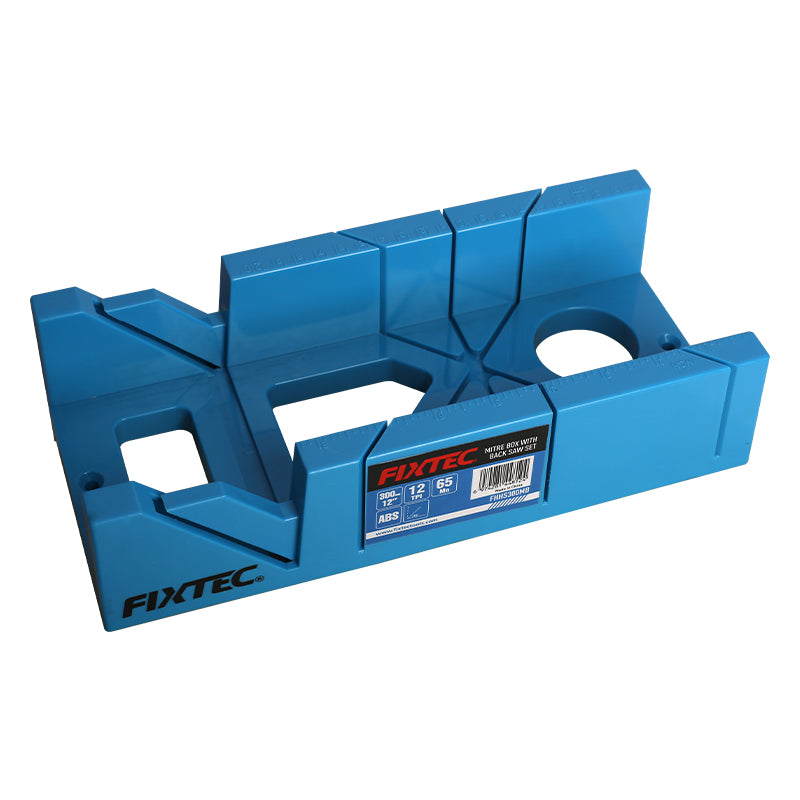 Fixtec 12" Mitre Box with Back Saw Set