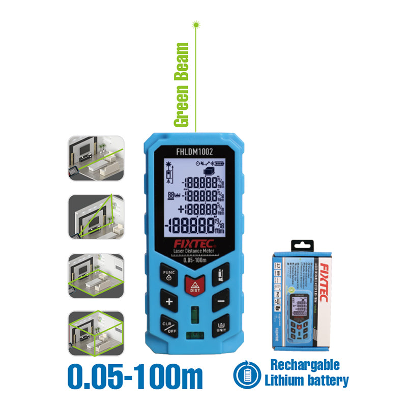 Laser Distance Meter 100m with 99 Groups Memory - Wireless