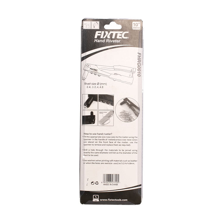 Fixtec 10" Hand Riveter with Monochromatic Handle