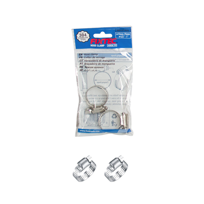 American Clamp 13-25mm with Stainless Ring 2 Pcs