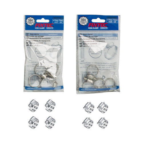 Fixtec inox Šelna za crevo 10-16 mm, 4 komada