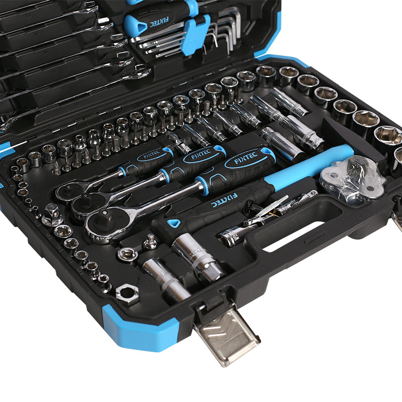 132-Piece Socket and Tool Set 1/2", 3/8", 1/4" – Comprehensive Kit