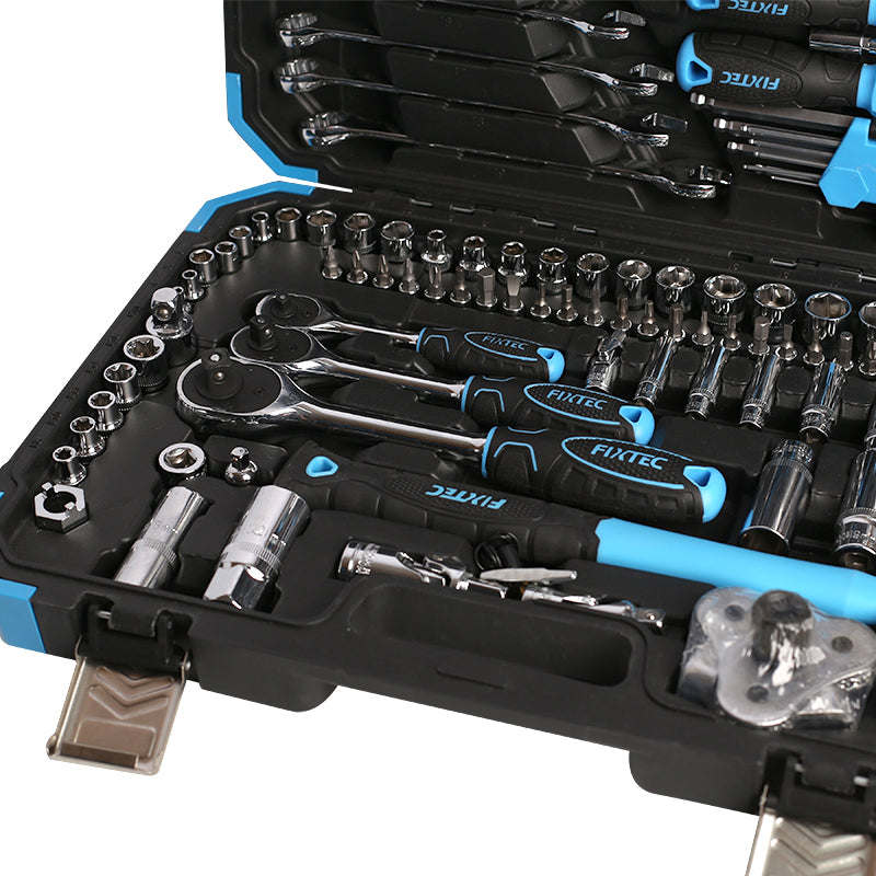 132-Piece Socket and Tool Set 1/2", 3/8", 1/4" – Comprehensive Kit