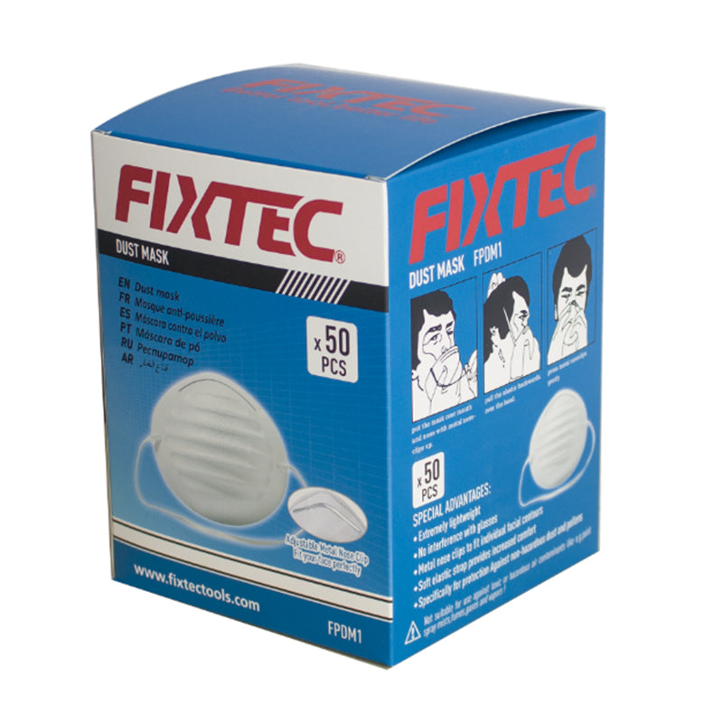 Set of 50 Protective Dust Masks with Adjustable Nose Bridge