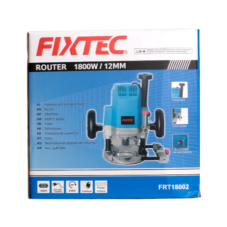 Fixtec 1800W Electric Router with 12/8/6mm Collets - Cable